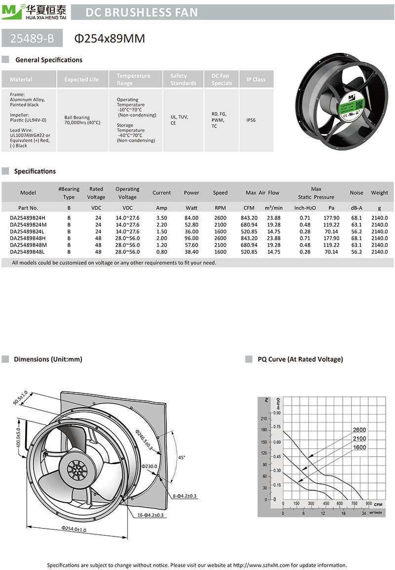 25489散熱風(fēng)扇